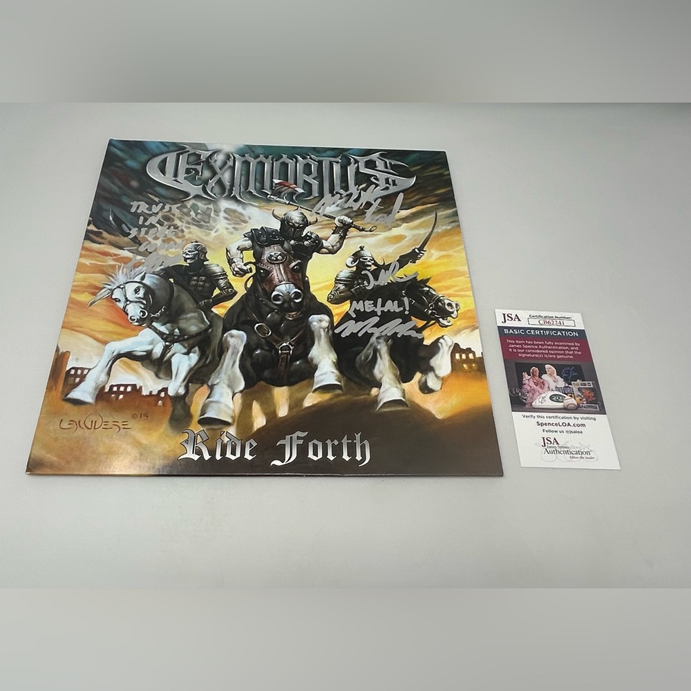 Exmortus signed Ride Forth Album JSA COA